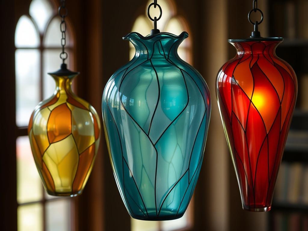 Стекло и прозрачность: вазы, подвесные элементы, витражи — как свет становится предметом дизайна