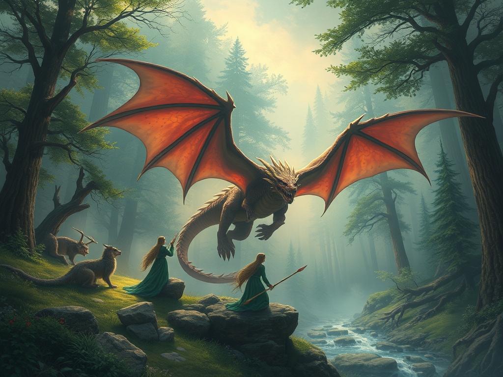 Фэнтези‑мир: эльфы, драконы и волшебные леса