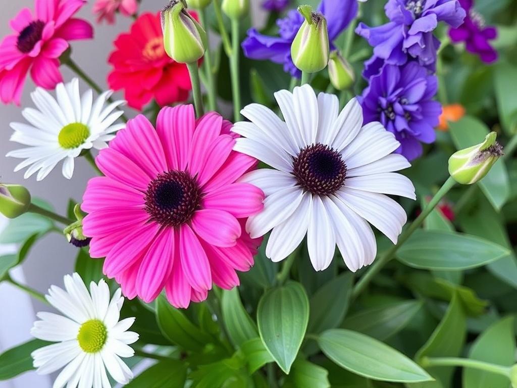 Яркие акценты: как использовать контрастные цветы