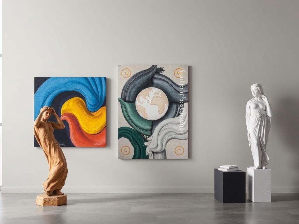 Искусство в оформлении: картины и скульптуры как визуальное повествование интерьера