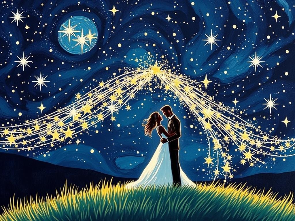 Свадьба звёздной ночи: мерцание и магия