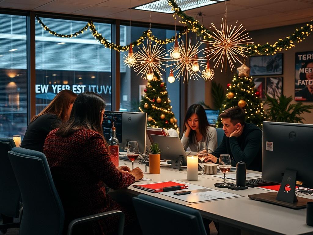 Новый год в офисе: праздничное настроение